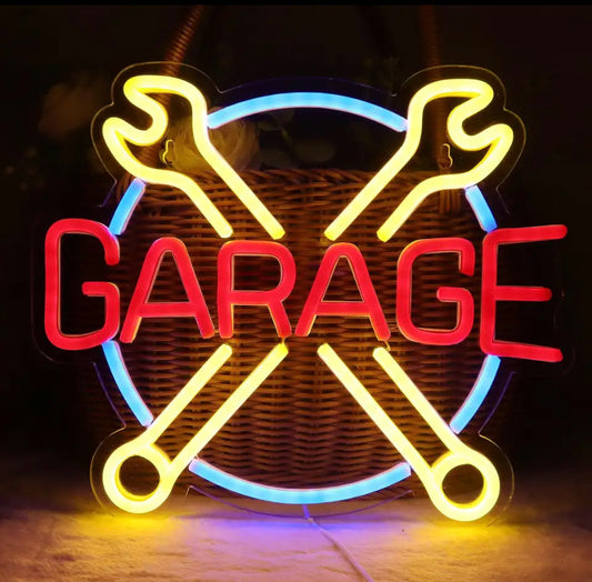 Garage neon sign