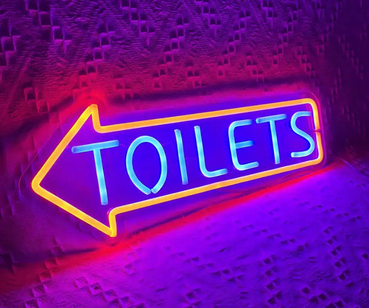 Toilets neon sign