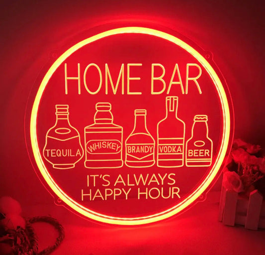 Home Bar neon sign