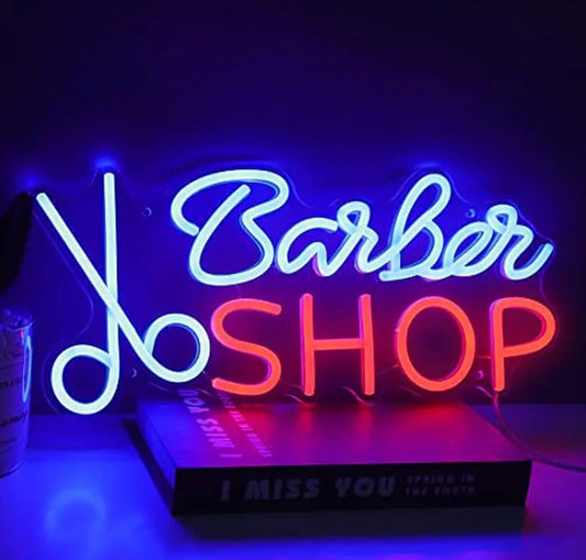 Barber shop neon sign